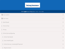 Tablet Screenshot of delonginsurance.com